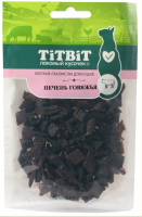 Титбит 019375 Печень говяжья д/кошек Вяленые лакомства 40г [уценка]