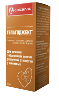 Apicenna Гепатоджект препарат для лечения заболеваний печени различной этиологии у собак и кошек, 20 мл (20мл)