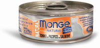 Monge Cat Natural консервы для кошек тихоокеанский тунец с лососем, 80 г.