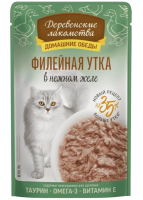 Деревенские лакомства пауч Филейная утка в нежном желе 70 гр.
