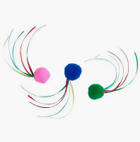 Сибирская кошка 25321 Игрушка д/кошек "Мягкий мяч с лентами и погремушкой"