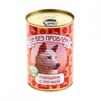 Ем без проблем консервы для собак, говядина с гречкой 410 г. (410гр)