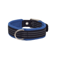 Каскад Ошейник нейлоновый с мягкой подкладкой 25 мм., 39-45 см. (Синий)