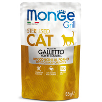 Monge Cat Grill пауч для стерилизованных кошек итальянская курица 85г