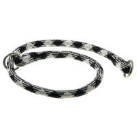 Ошейник-удавка с 2-я кольцами круглый "Арлекин" 8 мм*40 см [розово-фиолет.] 76-2146