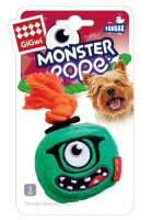 Игрушка для собак Монстр с пищалкой и веревкой 8см, серия MONSTER ROPE