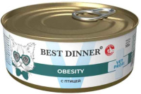 Best Dinner Vet Profi Obesity с птицей для взрослых кошек 100 гр