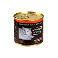 Натуральная Формула Консервы для кошек паштет нежный с телятиной 250 г.