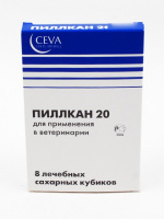Ceva Sante Animale "Пилкан 20" для кошек и собак Сахарные кубики для регуляции половой охоты 8 кубиков