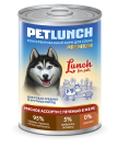 Lunch For Pets Консервы для собак, мясное ассорти с печенью в желе, 850 г.