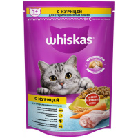 Whiskas Сухой корм для стерилизованных кошек и котов с курицей и вкусными подушечками, 350 г. (350гр)