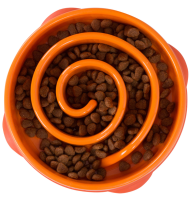 OutwardHound миска для медленного поедания "Водоворот" оранжевый MD СПЕЦЦЕНА