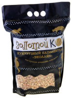 Золотой кот Кукурузный наполнитель «эколайн» для туалета домашних животных,6-12 мм, 4 л.