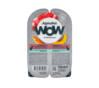 AlphaPet WOW пауч д/собак с чувствительным пищеварением ломтики в соусе Говядина и томленая тыква 100г
