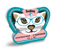 ЗооРинг консервы д/к Кусочки в желе с Tелятиной для профилактики заболеваний почек, 100 г