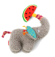 GiGwi 85064 Игрушка для собак Слоник с арбузом 19см, серия PLUSH FRIENDZ