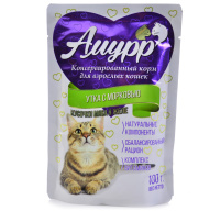 Амурр Влажный корм для взрослых кошек в желе с уткой и морковью, 100 г.