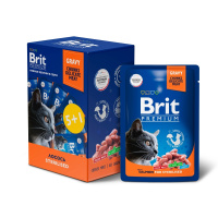 Brit Premium Промо-Набор паучи 5+1 для взрослых стерилизованных кошек лосось в соусе 85 г.