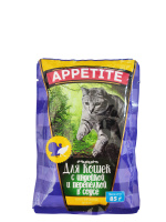 Appetite Влажный корм для кошек индейка/перепелка, 85 г.