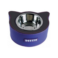 5616022 Миска д/к 18*14*5см 125мл. черно-фиолетовая