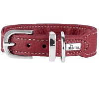 Hunter ошейник для собак Cannes Mini 32 [23-27,5] 2,5 см натуральная кожа (бордовый)
