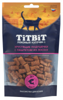 TiTBiT Хрустящие подушечки для кошек, с паштетом из лосося, 30 г. (60 гр)
