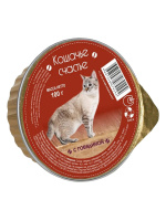 Кошачье счастье консервы для кошек С говядиной, 100 г.