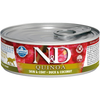 Farmina N&D Cat Quinoa для кошек консервы утка с кокосом 80 г