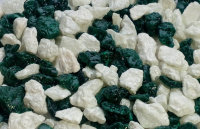 Золото морей Грунт для аквариума, Мраморная крошка бело-изумрудная, 5-10 мм 3,5 кг
