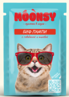 MOONSY Пауч для кошек "БИФ ПАМПИ" говядина и тыква, 80 г. [уценка]