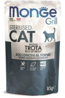 Monge Cat Grill пауч для стерилизованных кошек итальянская форель 85г