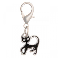 Адресник "Силуэт" Кошка чёрная 15*14 мм, гравировка 19026 Пет Лайн