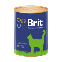 Brit Premium Консервы для кошек, Говядина, 340 г