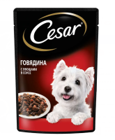 Цезарь пауч для собак 85гр Говядина/овоши