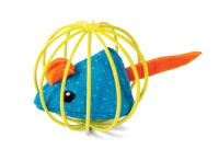 Игрушка для кошек "Мышка в шаре", d63мм Триол