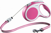 Рулетка Флекси [5м.20кг] розовый трос 019252