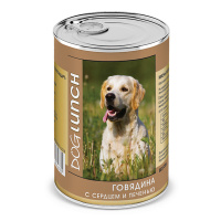 ДОГ ЛАНЧ консервы для собак Говядина с Сердцем и печенью в желе 410гр