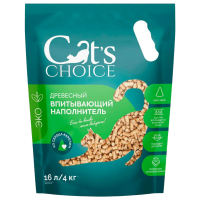 Наполнитель Древесный впитывающий тофу Cat's choice 16 л/4 кг