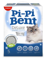 Pi-Pi-Bent DeLuxe Magic White наполнитель комкующийся бентонитовый для туалета кошек - 5 кг