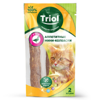 Триол Аппетитные мини-колбаски из утки для кошек, 7 г. [уп.2шт./шоу-бокс 60уп.]