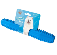 Игрушка д/с палка литая с шипами малая "Зооник" [пластикат] 28 см, синяя