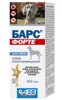 Агроветзащита Спрей Барс Форте д/собак 100мл. п/б АВЗ [уценка]