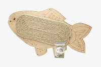 GoSi Когтеточка на стену Фигурная "РЫБА" из каната + мята