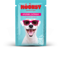 МУНСИ Пауч д/собак "КРОЛИК СОПРАНО" кролик с рисом, 80 гр *25