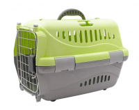 Переноска Турне М 16313 зеленая метал/дверца, 48*32*32 см