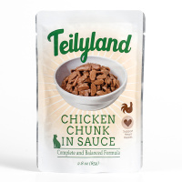 Корм влажный [паучи] Тейлиленд / Teilyland консервированный полнорационный для кошек кусочки с курицей