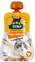 Титбит 314446 Лакомство д/кошек Соус мясной с индейкой 100г