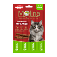 Molina Жевательные колбаски для кошек Индейка и ягненок, 20 г.