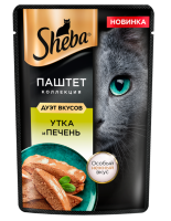 Корм для Взрослых Кошек Sheba Duo Утка Печень Паштет 75г
