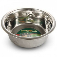 Триол Миска для собак металлическая с теснением (0,4 л 1612)